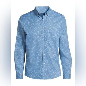 George Men's & Big Men's Long Sleeve Poplin Button-Up Shirt, Size  3XL(54-56)